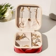 thumbnail image 6 of Rose Travel Portable Square Decorative Box with Necklace Holder and Jewelry Organizer - Ideal for Rings, Earrings, Necklaces, Bracelets - Suitable for Girls and Women, 6 of 6
