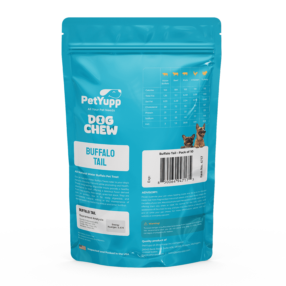 PetYupp Beef Tails Dog Chew Treats 10 Count