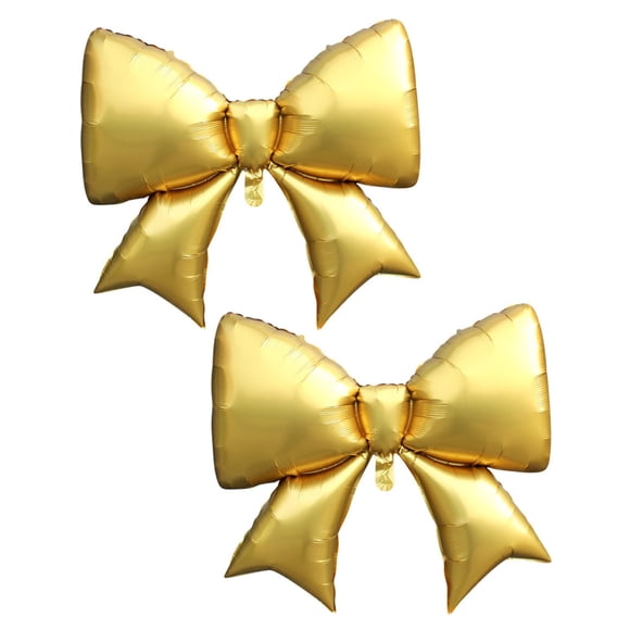 Globos de aluminio Elaliyi Bow Globos, corbatín de 2 piezas (dorado)