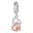 Colorful Zirconium, variant on Charm for Women Bracelet Necklace Pink Valentine's Day Heart Pendant,LOVE zircon heart pendant,Rose gold,Rose gold