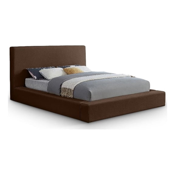 Meridian Furniture Dorian Brown Velvet Full Bed