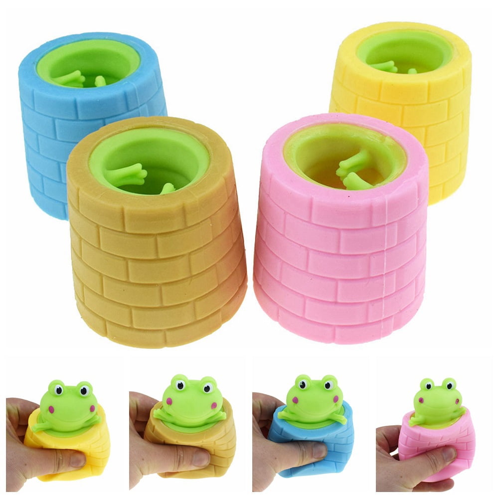 RONSHIN Frog Cup Squeeze Toys Anti Anxiety Decompression Sensory Squishes  Toys For Children Gifts (Random Style) 