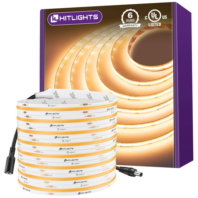 Tira de luces LED COB de 24 V de alta densidad superior con certificación UL