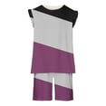 thumbnail image 4 of Darzheoy Boys And Girls Outfits Tank Top And Shorts Clothes Loose Patchwork Color Elastic Waist Sleeveless Tank Top Sets ,Size 3-13 Years, 4 of 8