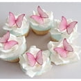 thumbnail image 5 of Clearance Paper Butterflies Set Of 48 Purple Colorful Cake Decorations Cupcake Topper Mixed Color for Home & Kitchen Pink, 5 of 8