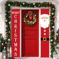 thumbnail image 4 of Bearachild 1 par de carteles navideños, letrero de porche de Navidad, cartel de puerta de Navidad de tela Oxford, decoración de fiesta para colgar en la Kits de decoración para fiestas A Bearachild HA000240-03B, 4 of 6