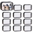 thumbnail image 1 of 12 Piezas Cosmetiquera Transparente PVC Mujer para Maquillaje, Neceser Transparente Impermeable con Cierre Bolsa de Aseo de Viaje, Bolsas Transparentes Impermeables para Avion, Baño, Viajar, 1 of 7