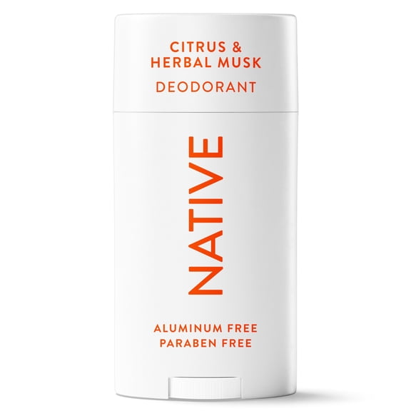 Native Deodorant, Aluminum Free, Citrus & Herbal Musk, Deodorant for Men and Women, 2.65 oz