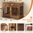 thumbnail image 5 of Waleaf 44 inch Dog Crate Furniture with 2 Storage Drawers,Wooden Dog Kennel for Inside,End Tables with Dog Crate for Large Medium Dogs, Brown, 5 of 7