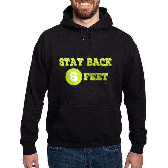 CafePress - Stay Back 6 Feet (Neon/Blkbg) Sweatshirt - Pullover Hoodie, Classic, Comfortable Hooded Sweatshirt