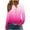 Watermelon Red, variant on ShiShine Womens Eyelets Hoodies Loose Button Up V Neck Long Sleeve Sweatshirts Fall Casual Gradient Pullover Tops