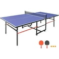 thumbnail image 1 of Tables de Tennis de Table d'Extérieur Professionnelles – Jeu de Table de Ping-Pong Portable de 8 Pi de Taille Moyenne avec Filet, 2 Palettes de Tennis de Table et 3 Balles, 1 of 8