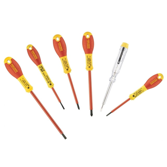 Stanley Hand Tools Fatmax Vde Insulated Screwdriver Set, 6 Piece