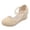 Beige, variant on Rokment Espadrilles Platform Wedges Closed Toe Dress Sandals for Women Beach Summer Vintage Comfortable Lined Ankle Strap High Heels Casual Dressy Shoes Spring Beige Size 6
