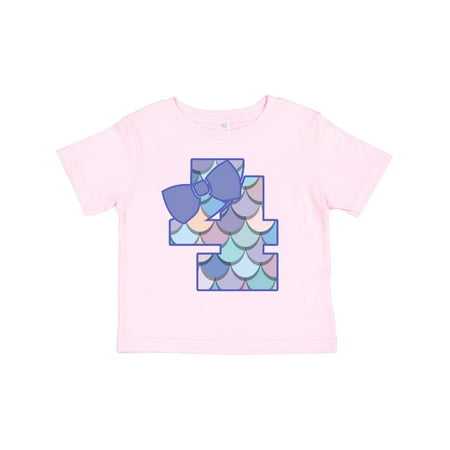 

Inktastic 4th Birthday Mermaid 4 Year Old Gift Toddler Toddler Girl T-Shirt
