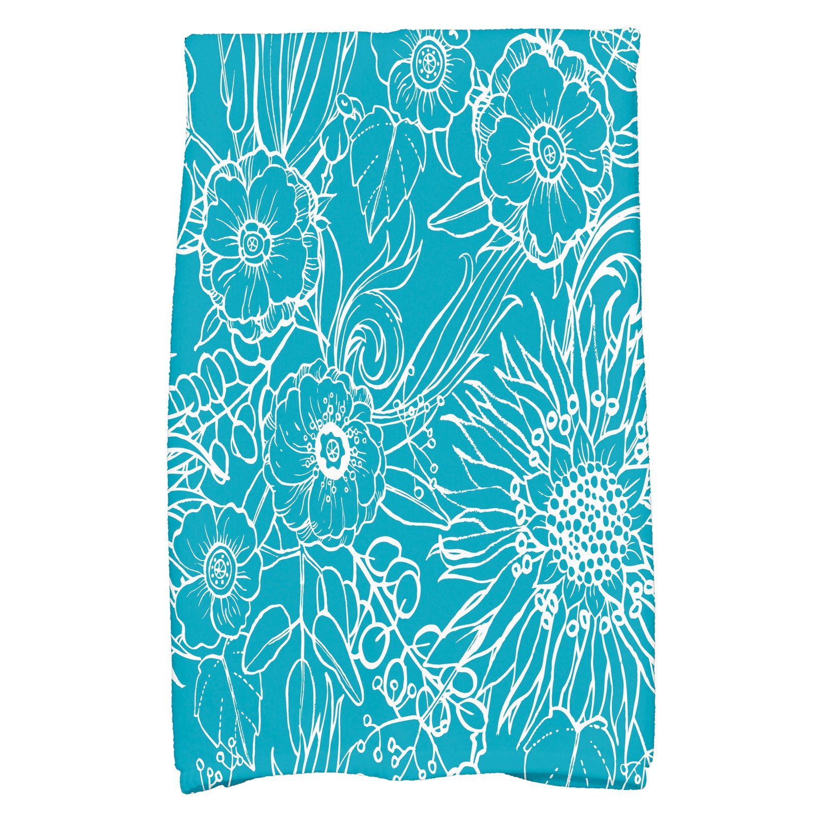 E By Design Cuban Flare Zentangle 4 Floral Print Hand Towel Walmart Com Walmart Com