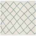 thumbnail image 3 of SAFAVIEH Dallas Jerrie Geometric Shag Area Rug, Ivory/Seafoam, 6' x 6' Square, 3 of 8