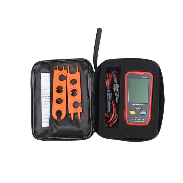 Kit de Multímetro Fotovoltaico con Medidor MPPT Solar, Pantalla Grande para Pruebas de Energía Solar , Versátil, 14,2 X 7,6 X 2 Cm, Co