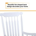 thumbnail image 3 of MF Studio Patio Rocking Chairs Solid Wood Porch Rocker with PU Painting, White, 1PC, 3 of 5