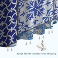 thumbnail image 6 of Blue Ethnic Floral Patchwork Pattern Shower Curtain 36"x72" ,Bathroom Decorative Shower Curtains Set with 12 Hooks,Modern Waterproof Washable Shower Curtain, 6 of 6