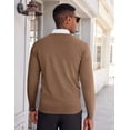 thumbnail image 2 of COOFANDY Men's V Neck Dress Sweater Slim Fit Business Casual Dressy Sweater Shirts Long Sleeve Soft Basic Pullover Sweater, 2 of 9