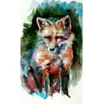 thumbnail image 2 of Kovacs, Anna Brigite 10x14 Black Ornate Wood Framed with Double Matting Museum Art Print Titled - Red Fox, 2 of 4