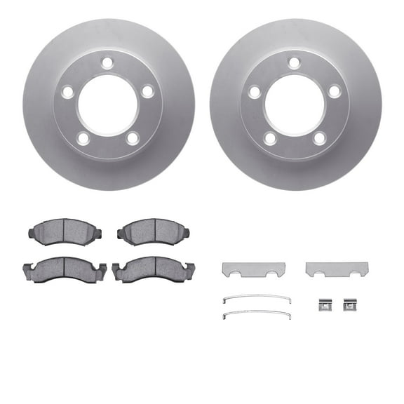 Dynamic Friction Company Front Geospec Brake Rotors with Ultimate Duty Performance Brake Pads includes Hardware 4412-54004
