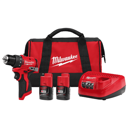 Milwaukee Tool M12 Subcompact Brushless 3/8 Inch Drill/Driver Kit