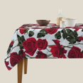 thumbnail image 3 of Wukai Rose Flowers Waterproof Tablecloth for Kitchen Dining, Fits Square Tables for 2-4 Seats -60"x60", 3 of 7
