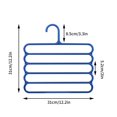 thumbnail image 2 of 5 Layer Pants Hanger Space Saving Trousers Organizer with Non Slip Bar for Closet Scarf Tie Belt Storage, 2 of 3