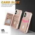 thumbnail image 4 of Decase for iPhone 17 2025 Case with Card Holder, Heavy Duty Shockproof Soft TPU Back Flip Leather Wallet Phone Cover,RFID Blocking Flip Credit Card Holder Wallet Phone Cover,Rosegold, 4 of 7