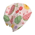 thumbnail image 3 of Beanie Hats for Men and Women, Pink Pastel Fruit Motif Patterns Adult Unisex Knit Hat Winter Warm Skull Cap, 3 of 7