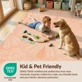 thumbnail image 4 of Design&I 3'x5' Washable Throw Rug Shaped Solid Vintage Scroll Detail Interlocking Gaura Border for Entryway, Kitchen, Ultra-Thin & Non-Slip Skid-Resistant Small, 4 of 7
