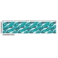 thumbnail image 2 of Ambesonne Ocean Fabric by the Yard Upholstery, Surfing Doodle Dolphins, 1 Yard, Charcoal Grey Teal White, 2 of 4