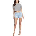 thumbnail image 1 of Rachel Roy Blusa con parte superior cruzada en la espalda dividida para mujer, blanco roto, mediana, 1 of 2
