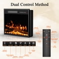 thumbnail image 3 of 50 Inch Electric Fireplace TV Stand with Mantel, 23" Insert Heater with 12 Flame Colors, Remote & Touch Screen, Adjustable Thermostat & Timer for Living Room Bedroom, 3 of 8