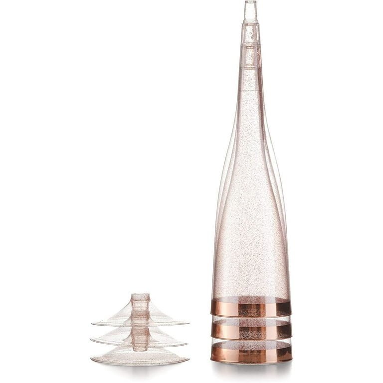 36 Plastic Champagne Flutes Disposable, 6.5 Oz Plastic Champagne