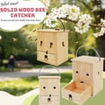thumbnail image 4 of Reusable Solid Wood Carpenter Bee Trap, Hanging Wasp Catcher with Drawer, Outdoor Bee Killer for Garden Patio Yard, Natural Pest Control Solution for Home, Gift for Homeowners, 4 of 4