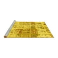 thumbnail image 2 of Ahgly Company Machine Washable Indoor Round Abstract Yellow Modern Area Rugs, 8' Round, 2 of 4