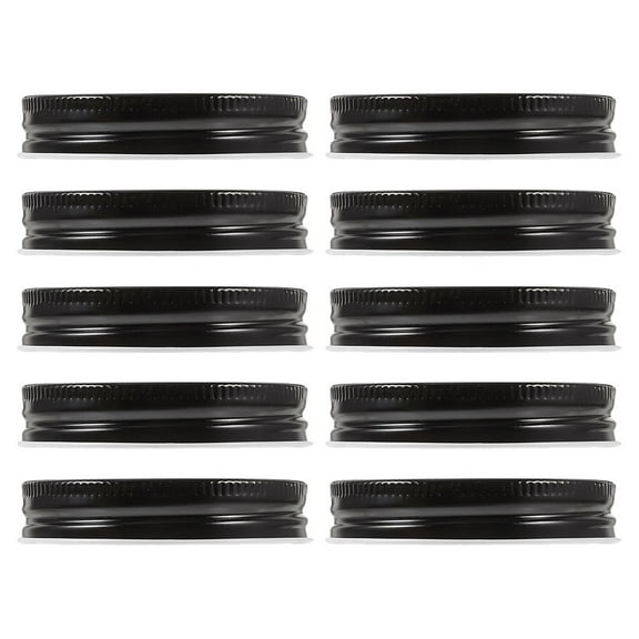 10 Pcs Jar Strainer Jar Lids 7.00X7.00X1.50CM Black