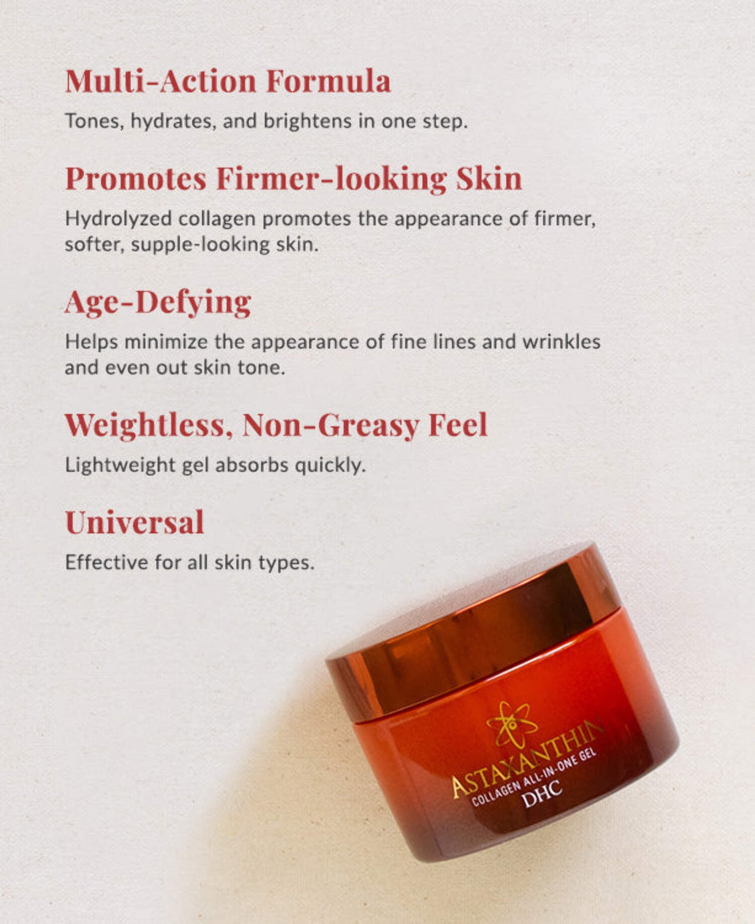 DHC Astaxanthin Collagen All-In-One Gel 4.2 oz. Net wt. - Walmart.com