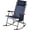 Navy Blue, variant on 26in Rocking Chair Outdoor Zero Gravity Folding Chairs Rocking Chairs Foldable Outdoor Reclining Lounge Chair for Outside Lawn with Cupholder/Pillow Ergonomic Design for Rest