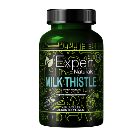 Expert Naturals Milk Thistle 30:1 Extract 7500mg Supports Healthy Liver Function 60 Capsules