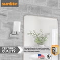 thumbnail image 2 of Sunlite Modern Vanity Light Fixture, Cylinder-Shaped Frosted Glass Shade, Medium Base (E26) Socket, Standard A19 (100W Max), Brushed Nickel, 2 of 5