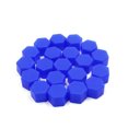 thumbnail image 1 of 20Pcs 17mm Hex Azul Luminoso Tapa de Silicona de Tuerca de Llanta de Rueda del Coche, 1 of 1