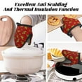 thumbnail image 3 of Hohey Bee Golden Oven Mitts Heat Resistant - Soft Lining Silicone Mini Oven Mitts with HangingLoop, Kitchen Oven Gloves Heat Resistant 500℉ for Cooking Baking Microwave, 3 of 7