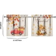 thumbnail image 2 of Fall Pumpkin Kitchen Curtains Valances and Tiers Set for Windows, Autumn Truck Maple Leaves Bathroom Window Curtain Valance 2 Piece Sets,Thanksgiving Kitchen Decor for Living Room,27.5"x24", 2 of 4