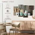 thumbnail image 5 of Elephant Stock Shabby Chic Kitchen Wall Art - Horizontal Multi Panel Canvas - Kitchen Wall Decor - Hobbies And Lifestyle Multi Panel - Blue And Gray Decor - 36" x 22", 5 of 8