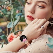 Smart Watch for Women 1.01 Inch Touch Screen Fitness Tracker Watch IP67 Waterproof Smartwatch with Incoming Call and Stopwatch, Step Counter Sport Running Watch for Android and iOS,Gold