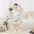 thumbnail image 6 of FORMRS Wearable Blanket Hoodie with Sleeves for Kids Cozy Flannel Sweatshirt, Watercolor Forest Pattern, 6 of 7